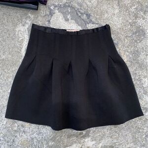Divine Doll Womens Stretch High Rise Mini Pleated Skirt Black Small